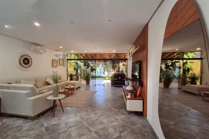 Casa com 4 dormitórios (suíte "master"), piscina e espaço gourmet para alugar - Guaiuba -