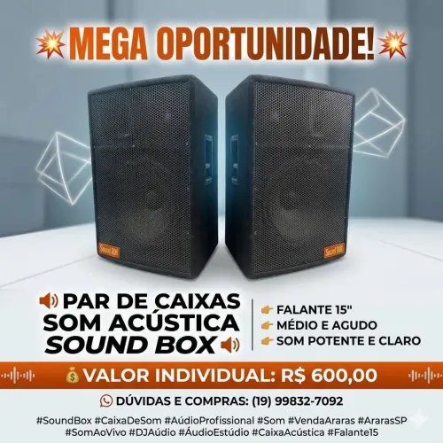 Caixa acústica passiva 15 3 vias
