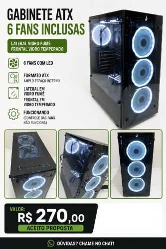 Gabinete Gamer Rise Mode Glass 06X, Mid Tower, ATX