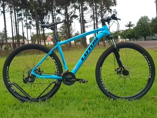 Vendo baike Lotus azul ? vai com suporte de por garrafa de água e o cadeado ?
