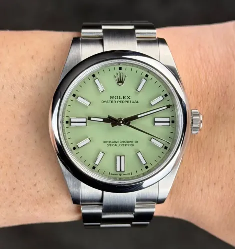 ROLEX OYSTER PERPETUAL PISTACHIO