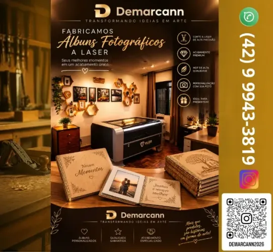 Álbuns Fotográficos em Mdf Artesanais.
