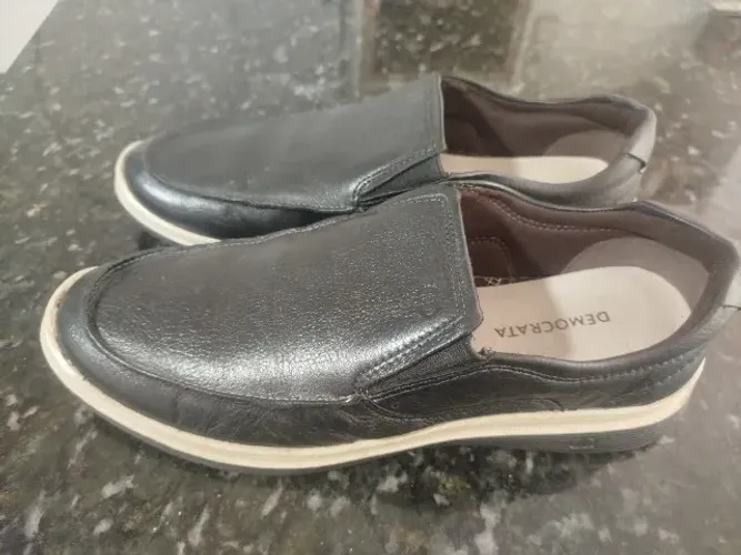 Sapatênis Slip-On Democrata Original Em Couro Legítimo - Tamanho 43