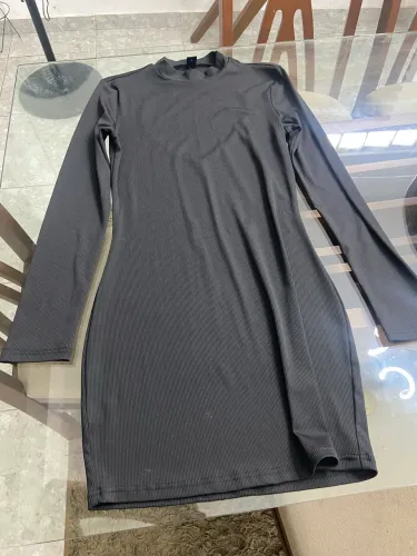 Vestido malha manga comprida