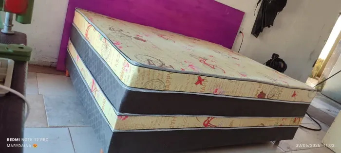 Cama box casal espuma