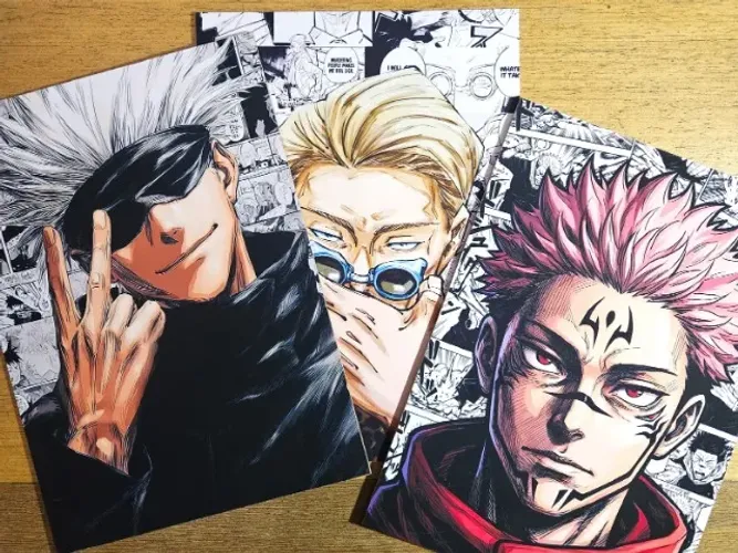 Kit plaquinha JUJUTSU KAISEN em MDF