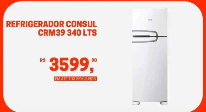 Geladeira Consul CRM39 - 340 Litros - Branca - Nova!