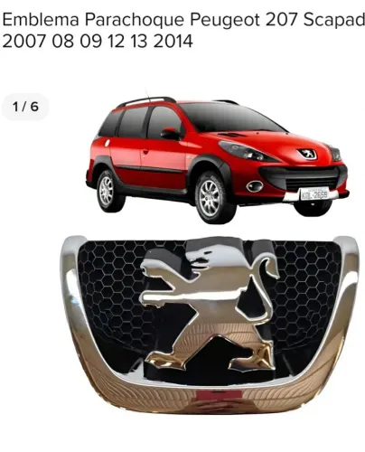 Emblema Peugeot 207 de 2008 até 2012