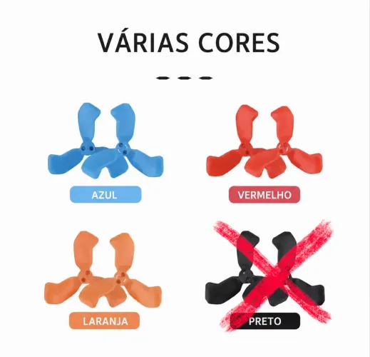 Hélices coloridas (vermelhas, azuis e laranjas) para o DJI Neo2