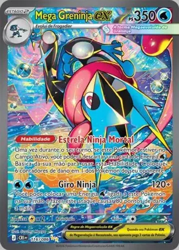 Carta Pokémon Mega Greninja ex 350 PS 116/086