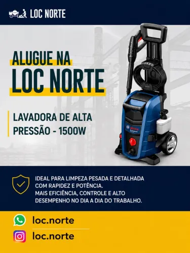 LAVADORA DE ALTA PRESSÃO 1500W PARA LOCAÇÃO