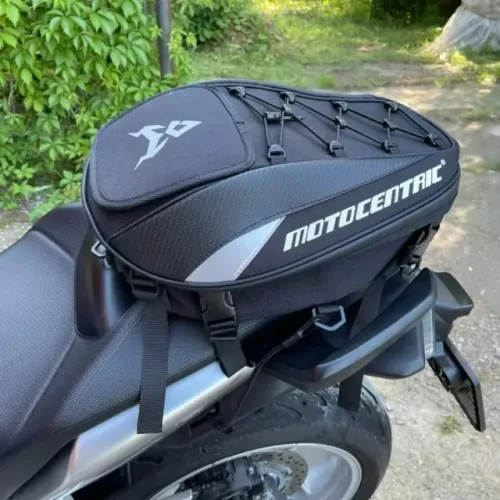 Bolsa Mochila Baú Para Motos Esportivas Fixação No Banco Traseiro Vira Mochila