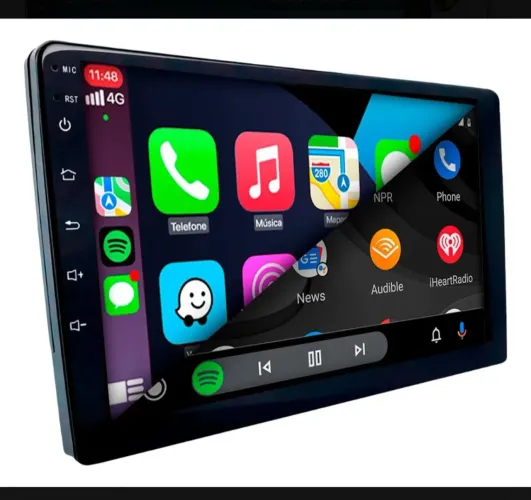 Central Multimidia H-Tech HT-9864CA 9pol 4gb 64gb Octacore Carplay E Android QLED