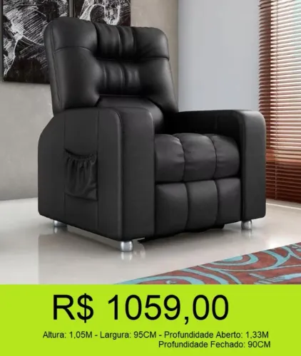 Poltrona novidade reclinável - Parcelamos sem juros!!