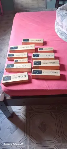 Jogo de faqueiro 125 pesas banhado a prata .já vem de fábrica com monograma. Wolff. 