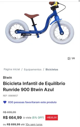 Bicicleta equilíbrio Btwin