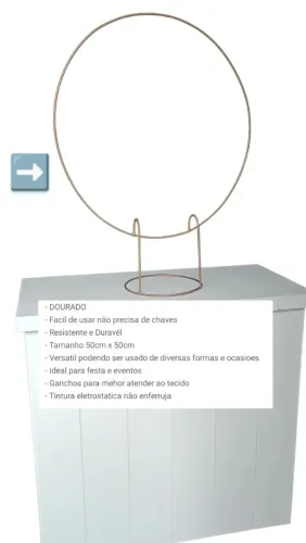 Arco de mesa para festas