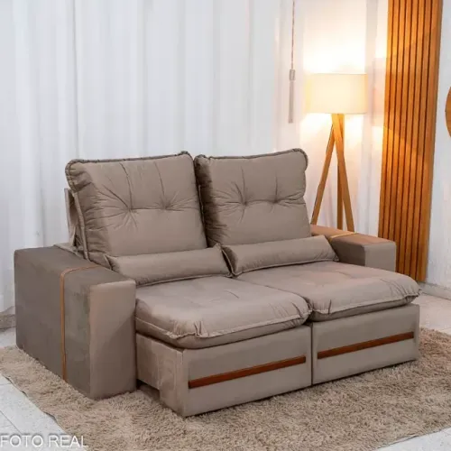 sala sofa retratil e reclinavel