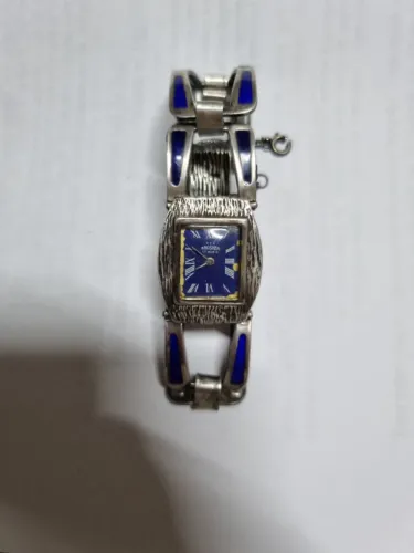Relógio-Pulseira Vintage Brosher - Itália - Prata 800 - Anos 1970