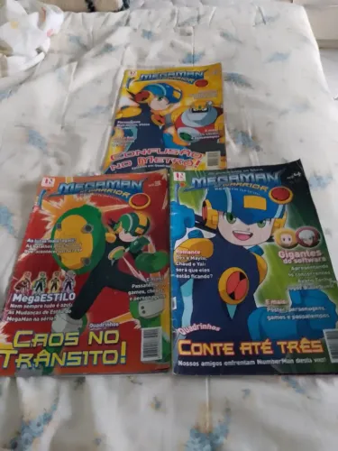 Revista os quadrinhos da série Megaman volumes 2 3 e 4