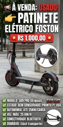 VENDO PATINETE ELÉTRICO (USADO)