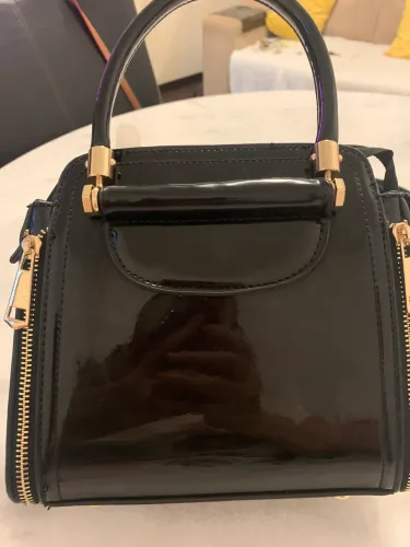 Bolsa verniz preta