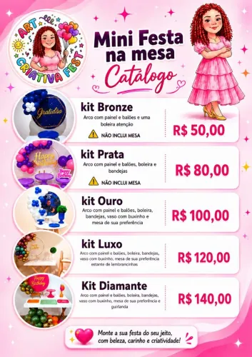 Mini festa na mesa