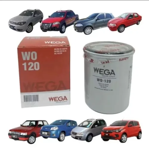Caixa com 20 Filtros De Óleo Wega Wo120 Fiat Idea/uno/palio/siena/strada/punto.