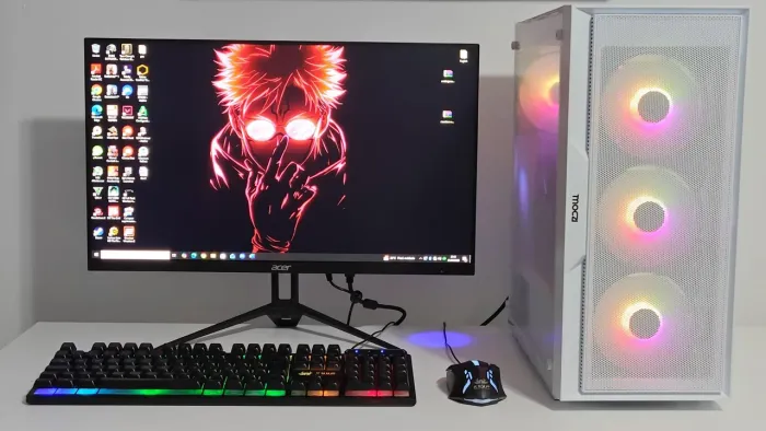 PC GAMER WHITE RYZEN 7 5700X RX 5600 XT 6GB + MONITOR 24 polegadas POR APENAS R$4.499