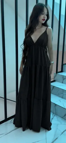 ? VESTIDO PRETO LONGO ? LINDO DEMAIS!