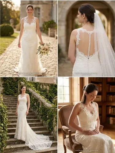 Exclusivo Vestido de Noiva de Grife Espanhola (Barcelona) + Capa