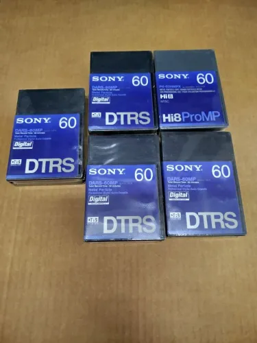 Lote Fita De Áudio Digital Hi8 Dtrs Sony Dars-60mp 60 Minutos