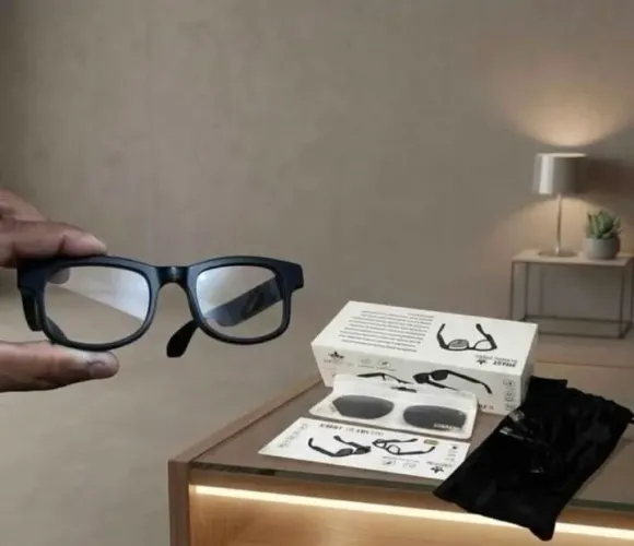 Óculos Smart Glass Bluetooth 2 em 1 | Atende Ligações, Ouve Músicas + 2 Lentes