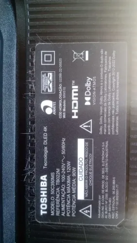Tv Toshiba 50c350ms dled 4k retirar peças