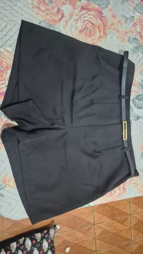 Shorts alfaiataria preto com cinto