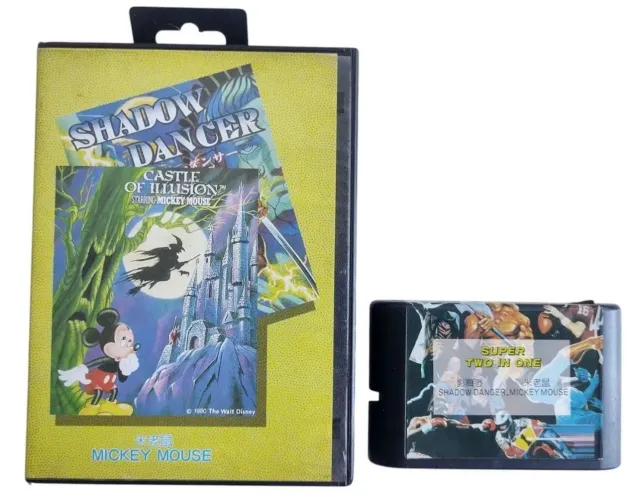 2 jogos em 1 mega drive 