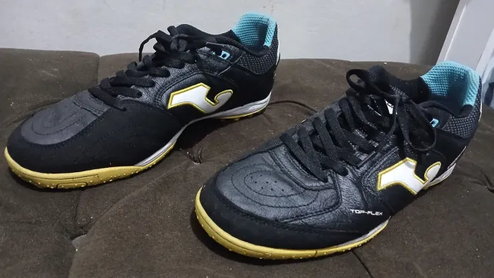 Chuteira Society Joma Fs Reactive Masculina - Preto+ amarelo
