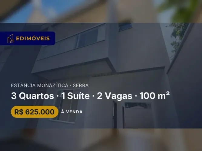 Oportunidade na Estância Monazítica: Casa 3 quartos, perto da praia e infraestrutura