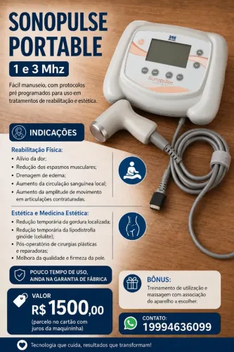 Ultrassom Fisioterapia 1 e 3 MHZ
