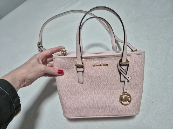 Bolsa original Michael Kors nude rosa, nova, com alça transversal removível 
