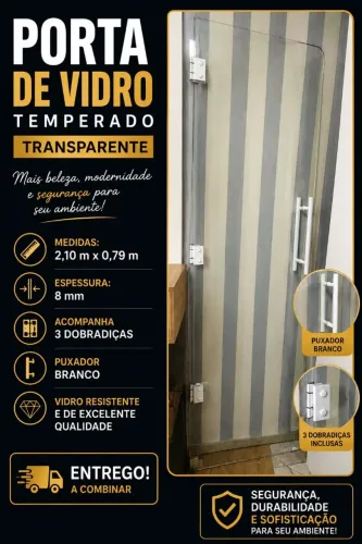PORTA DE VIDRO / TAMPA PARA MESA VIDRO