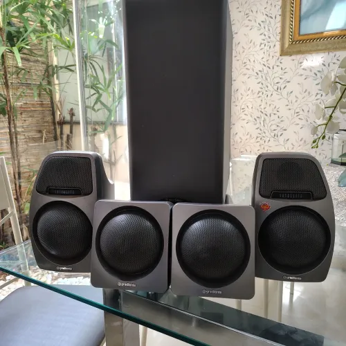 Conjunto de 5 caixas p/home titer.Caixa que acompanhavam o aparelho SW 1000 da gradiente