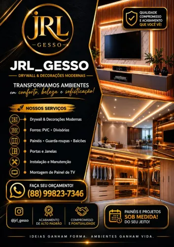 Gesso, drywall, forros e reformas