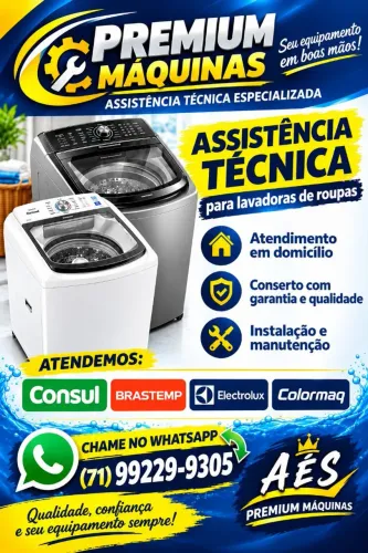Assistência técnica de máquinas de lavar