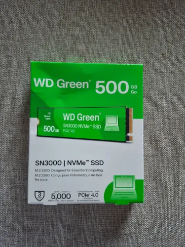 SSD NVMe 500GB WD Green SN3000, PCIe Gen4 M.2 2280 até 5000 MB/s Western Digital
