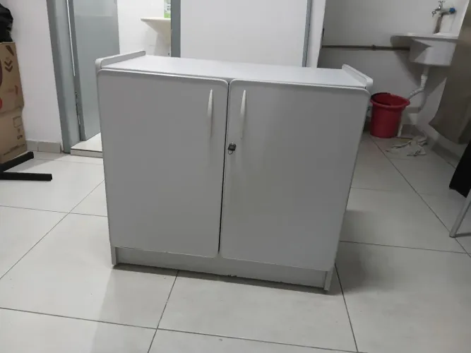Armario de escritório, MDF, Cinza 70 cm altura, 80cm largura