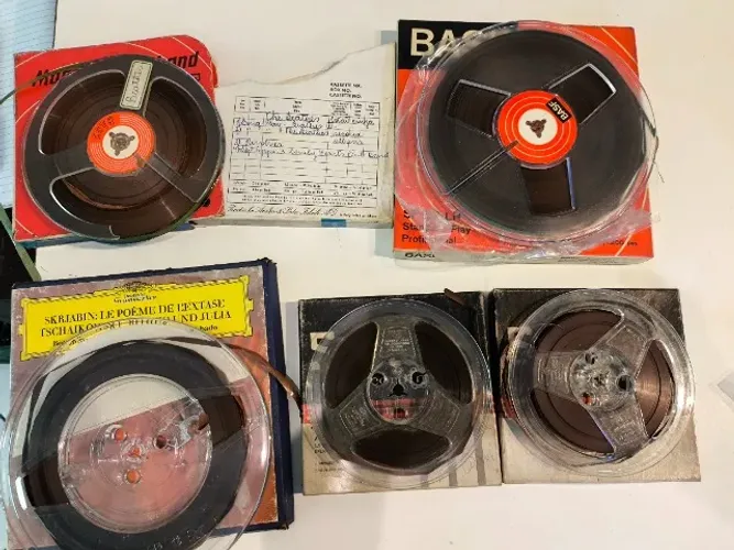 FITAS DE ÁUDIO PARA GRAVADORES DE ROLO SCOTCH - 3M - BASF - USADAS 
