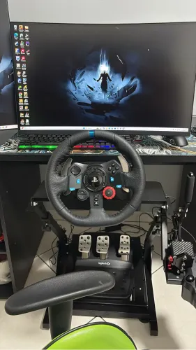 Cockpit g29 + câmbio + suporte + manopla drift 