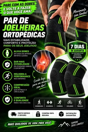 PAR de Joelheiras de Compreensão Ortopédica - MWKS6906