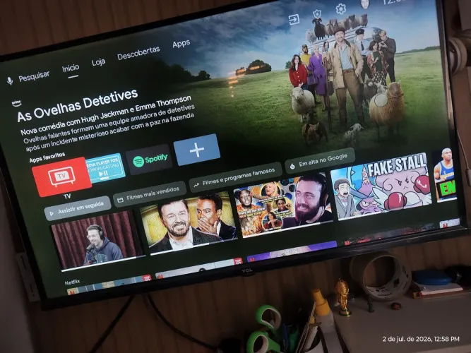 SMART TV TCL 32" SEMINOVA + CONTROLE EM PERFEITO ESTADO (NÃO ACOMPANHA PAINEL)